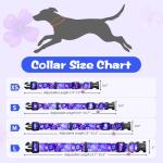 Kazazoo Dog Collar Cute and Soft Nylon Puppy Collar Girl, Adjustable Dog Collars for Small Medium Dogs, Purple Flowers-S