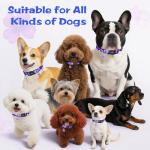 Kazazoo Dog Collar Cute and Soft Nylon Puppy Collar Girl, Adjustable Dog Collars for Small Medium Dogs, Purple Flowers-S