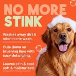 TropiClean 2-in-1 Dog Shampoo and Conditioner, Professional Dog Shampoo, Moisturizing Detangler, Puppy Safe, Made in USA, Papaya Scent, 1 Gallon