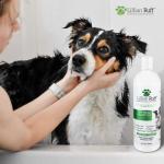 Lillian Ruff PRO Formula Deodorizing Oatmeal Dog Shampoo - Calms Itching & Allergies, Ultra-Nourishing Dry Skin Relief - Oatmeal, Aloe, Coconut Oil, Lavender & Provitamin B5 - Made in USA 16oz+Brush