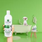 Lillian Ruff PRO Formula Deodorizing Oatmeal Dog Shampoo - Calms Itching & Allergies, Ultra-Nourishing Dry Skin Relief - Oatmeal, Aloe, Coconut Oil, Lavender & Provitamin B5 - Made in USA 16oz+Brush