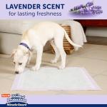 New! Hartz Home Protection Miracle Guard Lavender Scented Dog Pads, Regular Size 25 Count, 24 Hour Use, Won't Leak and Odor Eliminating
