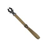 ICEFANG Short Dog Leash 18 Inch Reflective Nylon Traffic Leash with Padded Handle,Heavy Duty Auto Lock Swivel Clip for Medium Large Dogs No Pull Training Walking (Brown, 18 Inch)