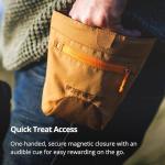 Ruffwear, Treat Trader Dog Treat Pouch, Hands-Free Waist-Worn, One-Handed Magnetic Closure, Belt (30-48 in) or Clip, Waterproof Food-Grade Lining, Zippered Pocket, Clicker Loop, River Rock Green