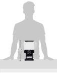 Honey-Can-Do Zevro Compact Dry Food Dispenser, Single Control, Black/Chrome