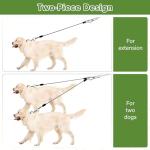 Chew Proof Dog Leash Extender, 24'' Wire Rope Extension for Small, Medium, Large Dogs, Walking, Training Puppies, Dual 2-Dog Leash, Metal Cable Lead for Collar & Harness