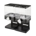 Honey-Can-Do Zevro Compact Dry Food Dispenser, Dual Control, Black/Chrome