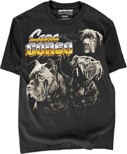 Bootleg Cane Corso Heavy Metal 80s 90s Retro Tshirt for Men & Women Cane Corso Owner and Dog Lover Heavy Metal Style (US, Alpha, Small, Regular, Regular, Cane Corso C2)