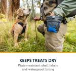 Ruffwear, Treat Trader Dog Treat Pouch, Hands-Free Waist-Worn, One-Handed Magnetic Closure, Belt (30-48 in) or Clip, Waterproof Food-Grade Lining, Zippered Pocket, Clicker Loop, River Rock Green