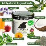 Pure Sole Hoof Clay Thrush Treatment for Horses Hoof Mud for White Line, Cracks, Thrush, and Hoof Packing | All Natural Horse Hoof Care to Promote Healthy Hooves | Farrier Recommended, 8 oz
