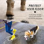 4 Pieces Shoe Tray for Entryway, Waterproof Boot Tray Shoe Mat Multi-Purpose Dog Cat Bowl Mat Pet Food Tray Boot Mat for Entryway Indoor Outdoor Floor Protection (Black,30 x 15 x 1.2 Inch)