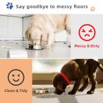 DGitaor Dog Food Mat for Food and Water, Waterproof Silicone Pet Feeding Mat for Floors with Collapsible Cat Dog Bowl for Travel Extra Large 39.4"x29.5"