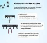 The Metal Peddler Love with Dog Paw #2 Key Rack Hanger & Holder- Small 6 inch Wide - Made in USA