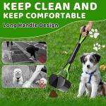 Uppcasir Dog Poop Trash Can Outside with Pooper Scooper and Metal Rake & Tray, 20L/5Gal Dog Waste Trash Can with Lid, Pedal and Removable Inner Waste Bin, Pet Poop Bin with 100 Bags