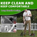 Uppcasir Dog Poop Trash Can Outside with Pooper Scooper and Metal Rake & Tray, 20L/5Gal Dog Waste Trash Can with Lid, Pedal and Removable Inner Waste Bin, Pet Poop Bin with 100 Bags