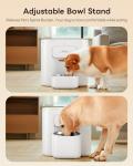 Automatic Dog Feeder for Large Breed, 15L/ 63Cups Vacuum-Sealed Storage & Timed Auto Dog Food Dispenser 2in1, Airtight 100% Freshness, Anti-Blockage, Support up to 22mm Pet Food, Stainless Steel Bowl