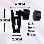 Magnetic Seaweed Feeding Clips Automatic Fish Feeder Saltwater Aquarium Tank Accessories Algae Magnet Sea Veggie Feeder for Fish and Aquatic Pets up to 0.6-inch Glass (Black)