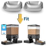oneisall Stainless Steel Bowls for oneisall 5L Automatic Double Bowl Cat Feeder and 5L WiFi Automatic Double Bowl Cat Feeder (Pack of 2)