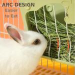 Rabbit Hay Feeder, Hanging Feeding Hay Rack for Small Animals Rabbit, Dwarf Rabbit, Guinea Pig (Green)