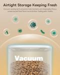 Automatic Dog Feeder for Large Breed, 15L/ 63Cups Vacuum-Sealed Storage & Timed Auto Dog Food Dispenser 2in1, Airtight 100% Freshness, Anti-Blockage, Support up to 22mm Pet Food, Stainless Steel Bowl