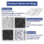 Pet Food Desiccant Bag, 12 Pack, Compatible with Petlibro Automatic Cat Feeder, Silica Gel, Deoxidizer, Activated Carbon, Keeps Pet Food Dry and Fresh