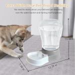 STALTWO 1.58 Gallon Automatic Dog Water Bowl Dispenser, Large Capacity Water Feeder for Cats and Dogs, BPA-Free, 1.58 Gallon Grey