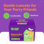 EverPaw Pet Lancets for Diabetes Testing, Glucose Monitoring for Dog & Cat, Extended Needle Glucose Monitor Lancets, Thick 26-Gauge for Medium to Larger Breed Animals, 100 Count