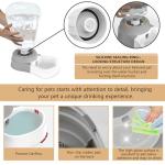 STALTWO 1.58 Gallon Automatic Dog Water Bowl Dispenser, Large Capacity Water Feeder for Cats and Dogs, BPA-Free, 1.58 Gallon Grey