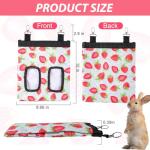 DZWLKJ Guinea Pig Hay Feeder, 2 Pack, 10 x 8 x 0.4 Inches, Stainless Steel, Rabbit Hay Bag, 600D Oxford for Small Pets,Chinchilla,Hamsters