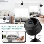 Magic A9 HD Home Security & Pet Camera, 2.4GHz Supports Night Vision and SD Card Storage (Black003)