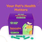 EverPaw Pet Lancets for Diabetes Testing, Glucose Monitoring for Dog & Cat, Extended Needle Glucose Monitor Lancets, Thick 26-Gauge for Medium to Larger Breed Animals, 100 Count
