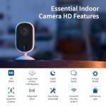 Arlo Essential Security Camera HD | Indoor Only | 2nd Gen | Pet Camera & Baby Monitor | Wired, Automated Privacy Shield, 2-Way Audio, Night Vision, Live Stream, Motion Alerts,Notifications|White 1 Cam