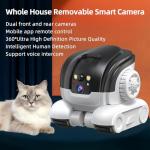 AEZ Robot Camera on Wheels 1080P Dual Lens,Security Indoor Camera with 2-Way Talk,Blinky Bot with Night Vision, Distance Bot 5200mAh Battery & App Control for Cats/Dogs/Baby/Elderly (SD/Cloud Storage)