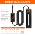 azw Aquarium Heater 300W/500W/800W, Fish Tank Heater with Digital LED Controller, Frequency Conversion Energy Saving, IPS Anti-Boiling Fish, Multiple Intelligent Protection for Freshwater/Saltwater