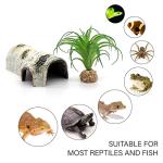 Reptile Hides and Caves Birch Tree Bark Trunk Habitats Decor Aquarium Decoration Wood for Lizard Geckos Snake Spiders Frogs Turtle (Small)