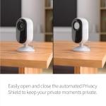 Arlo Essential Security Camera HD | Indoor Only | 2nd Gen | Pet Camera & Baby Monitor | Wired, Automated Privacy Shield, 2-Way Audio, Night Vision, Live Stream, Motion Alerts,Notifications|White 1 Cam