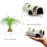 Reptile Hides and Caves Birch Tree Bark Trunk Habitats Decor Aquarium Decoration Wood for Lizard Geckos Snake Spiders Frogs Turtle (Small)