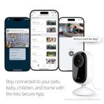 Arlo Essential Security Camera HD | Indoor Only | 2nd Gen | Pet Camera & Baby Monitor | Wired, Automated Privacy Shield, 2-Way Audio, Night Vision, Live Stream, Motion Alerts,Notifications|White 1 Cam