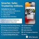 Arlo Essential Security Camera HD | Indoor Only | 2nd Gen | Pet Camera & Baby Monitor | Wired, Automated Privacy Shield, 2-Way Audio, Night Vision, Live Stream, Motion Alerts,Notifications|White 1 Cam