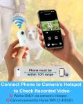 Cat Camera Collar with Phone APP, 1080P HD Video Recording, XS/M-Size Pet POV Cam for Dogs & Big Cats, Cordless Pet Collar Cameras with APP Viewing (XS-Collar)
