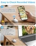 Cat Camera Collar with Phone APP, 1080P HD Video Recording, XS/M-Size Pet POV Cam for Dogs & Big Cats, Cordless Pet Collar Cameras with APP Viewing (XS-Collar)