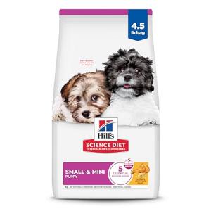 Hill's Science Diet Puppy Small & Mini Breeds Dry Dog Food, Chicken, Brown Rice, & Barley, 4.5 lb Bag
