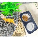 MRTIOO 100 pcs 0.5oz Crested Gecko Food and Water Feeding Cups, Reptile Feeder Bowls, for Lizard and Other Small Pet Ledge Accessories Supplies