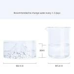 Niteangel Hamster Feeding & Water Bowls- Mount Fuji Series Glass Drinking Bowls for Dwarf Syrian Hamsters Gerbils Mice Rats or Other Similar-Sized Small Pets