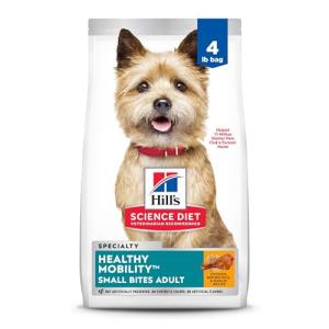 Hill's Science Diet Healthy Mobility, Adult 1-6, Mobility Support, Dry Dog Food, Chicken, Brown Rice, & Barley, 4 lb Bag