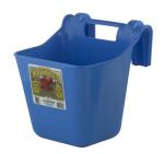 Little Giant® Plastic Hook Over Feeder | Mountable Livestock & Pet Feed Bucket | Horse Feed Bucket | Made in USA | 12 Quarts | Berry Blue