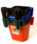 Little Giant® Plastic Hook Over Feeder | Mountable Livestock & Pet Feed Bucket | Horse Feed Bucket | Made in USA | 12 Quarts | Berry Blue