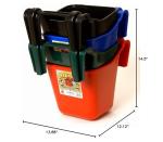Little Giant® Plastic Hook Over Feeder | Mountable Livestock & Pet Feed Bucket | Horse Feed Bucket | Made in USA | 12 Quarts | Berry Blue