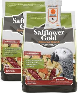 Aurora Pet Bundle (2) Higgins Safflower Gold Parrot Food (3 lb Each) with AuroraPet Wipes
