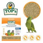 TOP's Parrot Food Bird Pellets for Small Hookbills - Non-GMO, Peanut Soy & Corn Free, USDA Organic Certified (1lb)